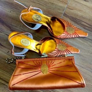 The shoes and bags on the pictures